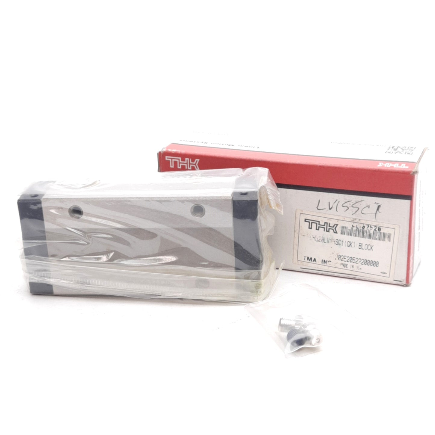 New THK SHS20LV1SSC1 Linear Guide Block, 98x44x25.4mm, M5 Mounting Holes, 28.1kN