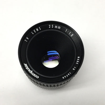 Used Computar Machine Vision Camera TV Lens 25mm Focal Length, F1.8-22C, C-Mount