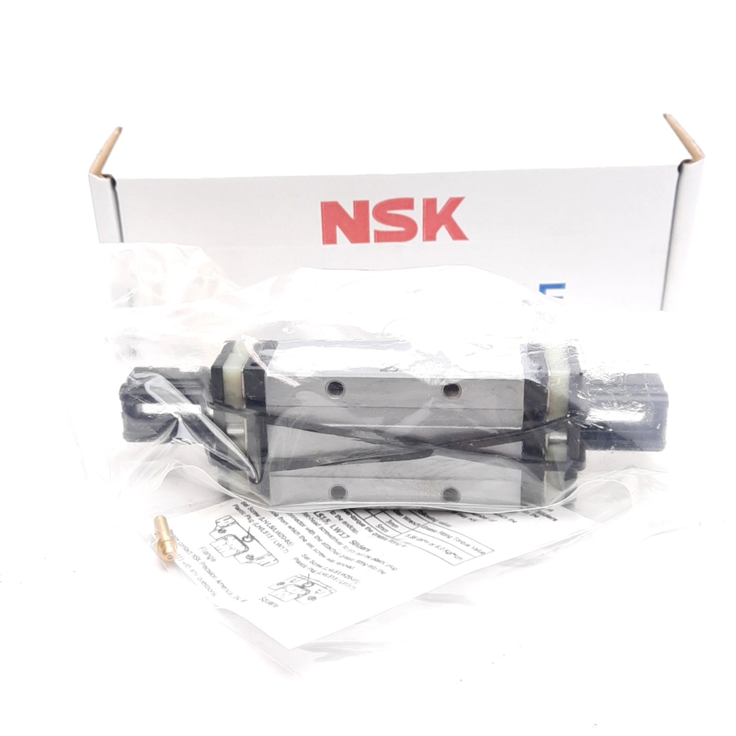 New NSK NAH15BNAZ-K1 Linear Guide Block, 84.6x34x23.4mm, M4 Mounting Holes, 14.2kN
