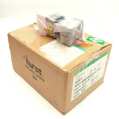New Hurst Nidec DMB1100024EG030 Gearmotor 100/line Encoder, 24VDC, 9.3RPM, 200 Oz-In
