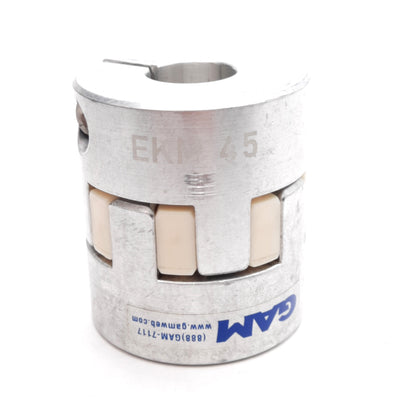 New GAM EKM-45 Elastomer Jaw Coupling, ø50x58mm, ø3/4in & ø24mm Bores, 45Nm Torque