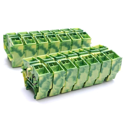 New – Open box Lot of 14 Wago 264-727 4-Conductor Ground Terminal Block, 1-Level, 1-Potential