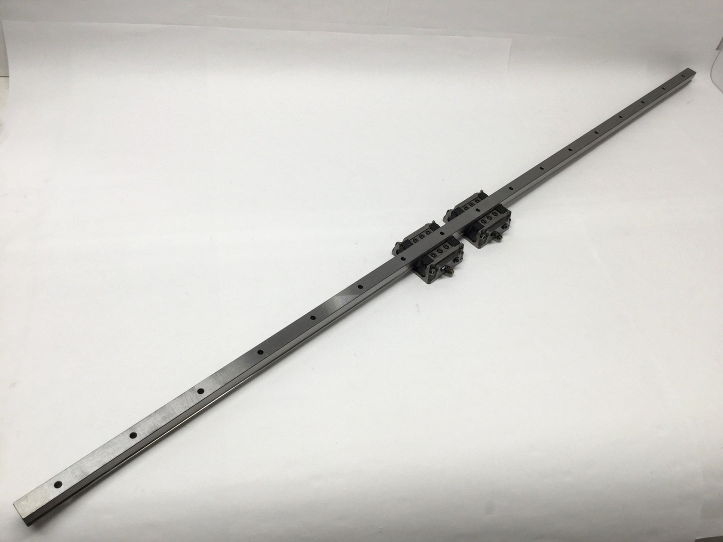 Used IKO LWA 15 Adjustable Preload Linear Ball Bearing Carriages (x2) on 1020mm Rail