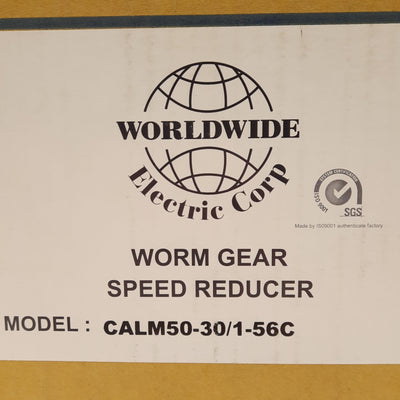 New Worldwide CALM50-30/1-56C Worm Gear Speed Reducer, 30:1 Ratio, 56C Frame
