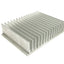 Used Extruded Aluminum Heat Sink, 3 Fins Per Inch, 6.5"L x 5"W x 1.6"H, 8-32 Threads