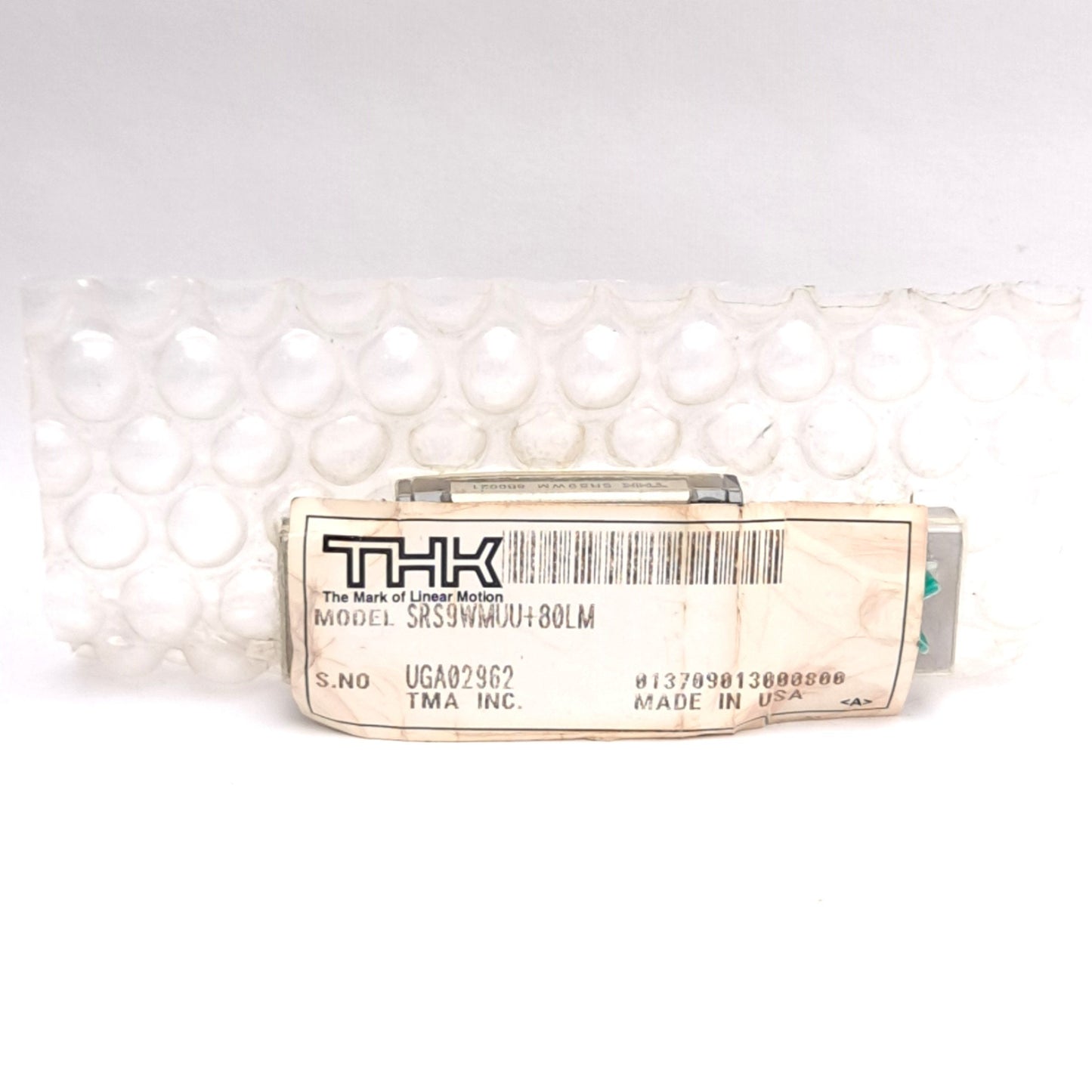 New THK SRS9WMUU+80LM Mini Linear Guide Assembly, 39x30mm Carriage, 80x18mm Rail