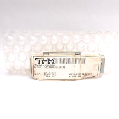 New THK SRS9WMUU+80LM Mini Linear Guide Assembly, 39x30mm Carriage, 80x18mm Rail