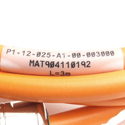 New – Open box Kollmorgen P1-12-025-A1-00-003000 AKD Power Cable, M23 Speed Tec, 3m Length