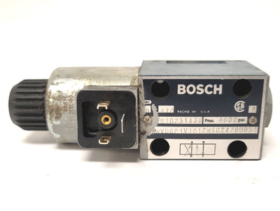Used Bosch Rexroth 9810231438 Hydraulic Valve 4600psi 24VDC Coil 2-Position 3-Way