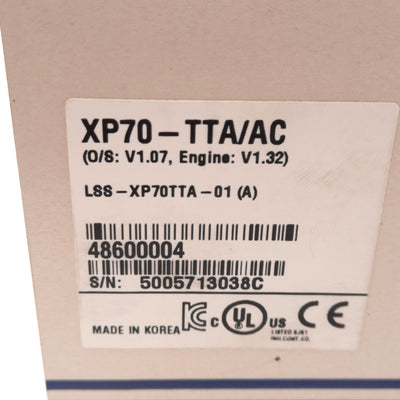 New LS XP70-TTA/AC XGT HMI Panel, 10.4in TFT LCD Display, 640x480 Pixels, 100-240VAC