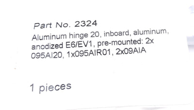 New Lot of 4 80/20 2324 Aluminum Extruded Concealed Hinge 20 Series 4 Hole
