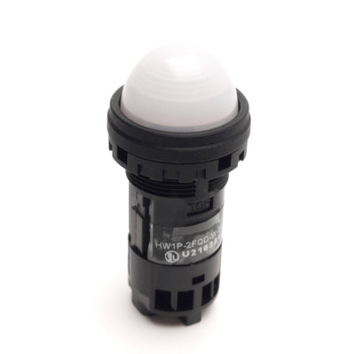 New – Open box Idec HW1P-2FQD-W-24V 22mm Short Body Pilot Light, White, 24V AC/DC