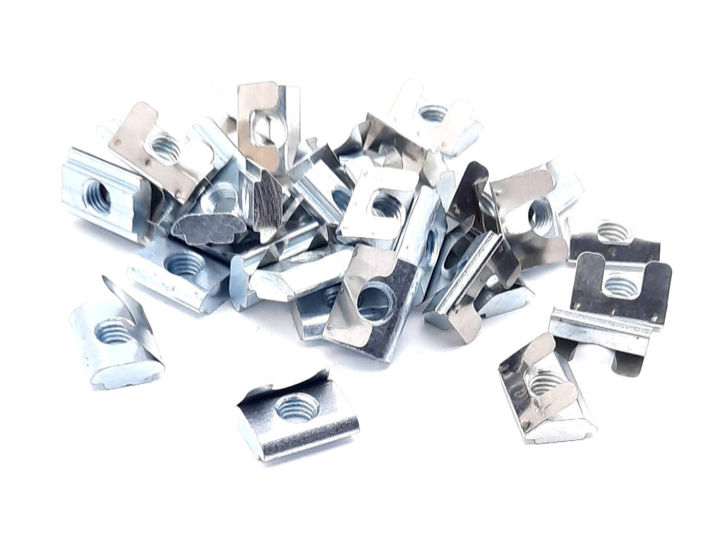 New Lot of 35 80/20 13063 Short Self-Aligning Roll-in T-Nut w/Spring Leaf M8 45 Ser