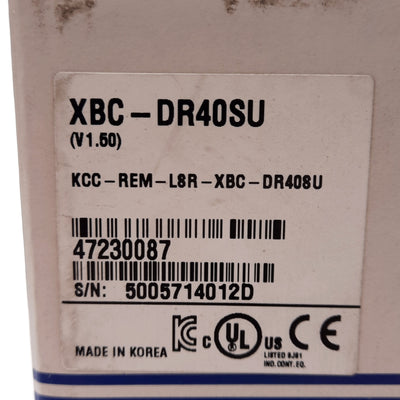 New LS XBC-DR40SU XGB Series Programmable Logic Controller, 264 I/O Points, 24VDC