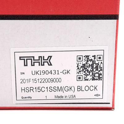 New THK HSR15C1SSM(GK) Interchangeable Linear Guide Block, 56.6x47mm, M5 Mounting