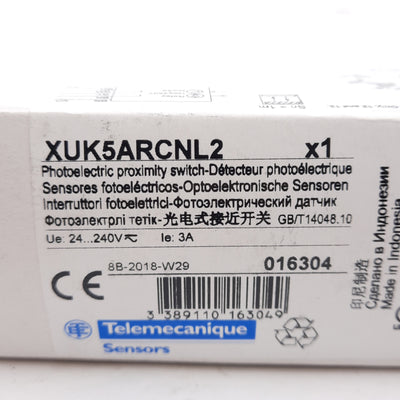 New Telemecanique XUK5ARCNL2 Diffuse Photoelectric Sensor, 1m Range, 24-240VAC/DC