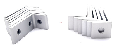 New Lot of 13 80/20 20-4176 Inside Corner Bracket 20 Series 3 Hole 40mm x 18mm