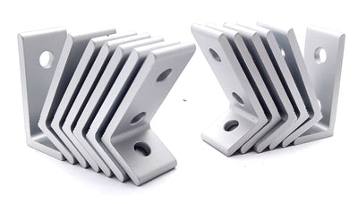 New Lot of 13 80/20 20-4176 Inside Corner Bracket 20 Series 3 Hole 40mm x 18mm