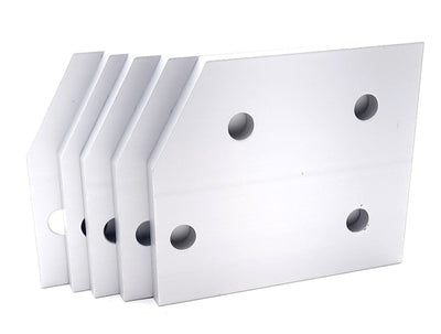 New Lot of 5 80/20 4331 30 Degree Angled Flat Plate 15 Series 4 Hole 3.5" x 3"