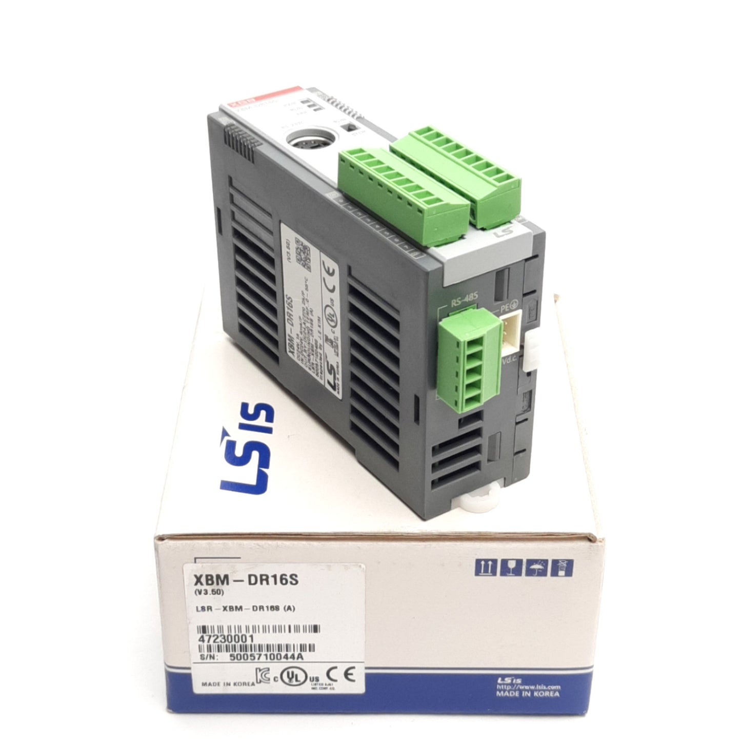 New LS Electric XBM-DR16S XGB Series PLC, 24VDC, 8-Inputs, 8-Relay Outputs