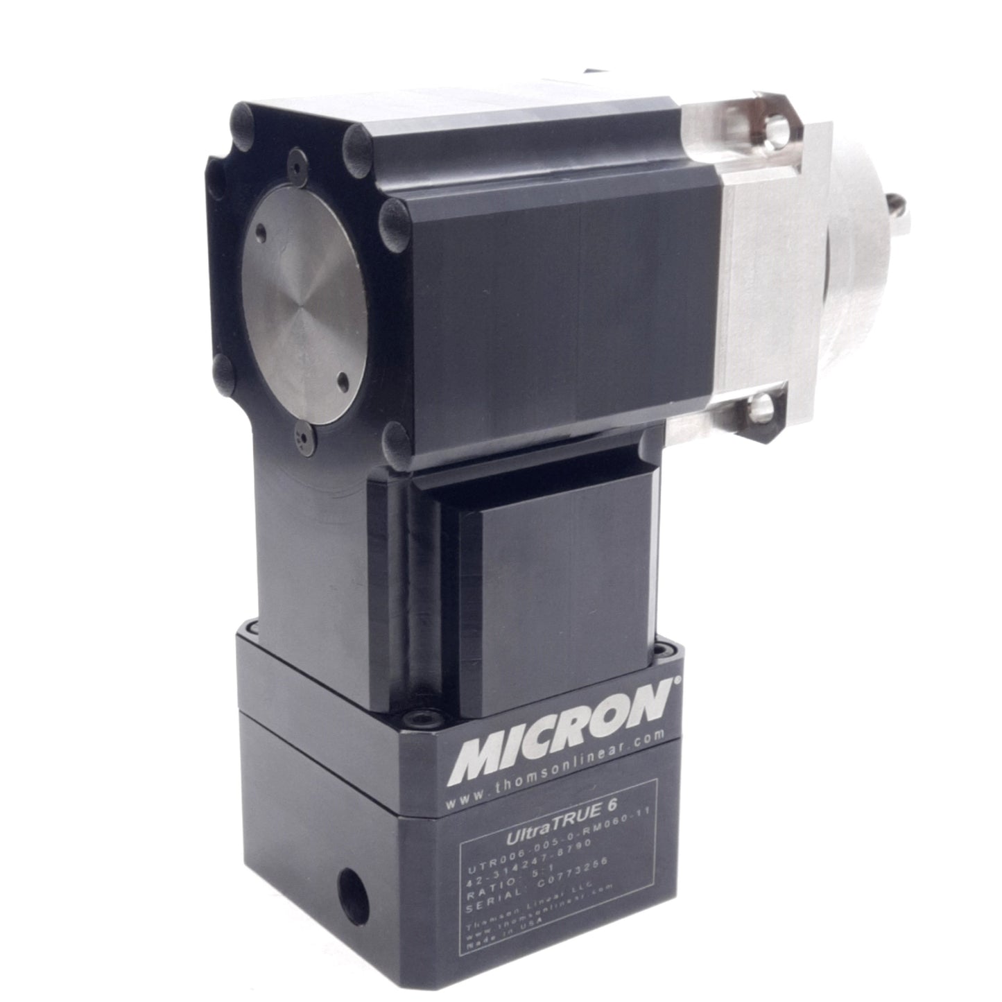 New – Open box Thomson UTR006-005-0-RM060-11 Planetary Gearhead, 5:1, ø3/8in Bore, ø16mm Shaft