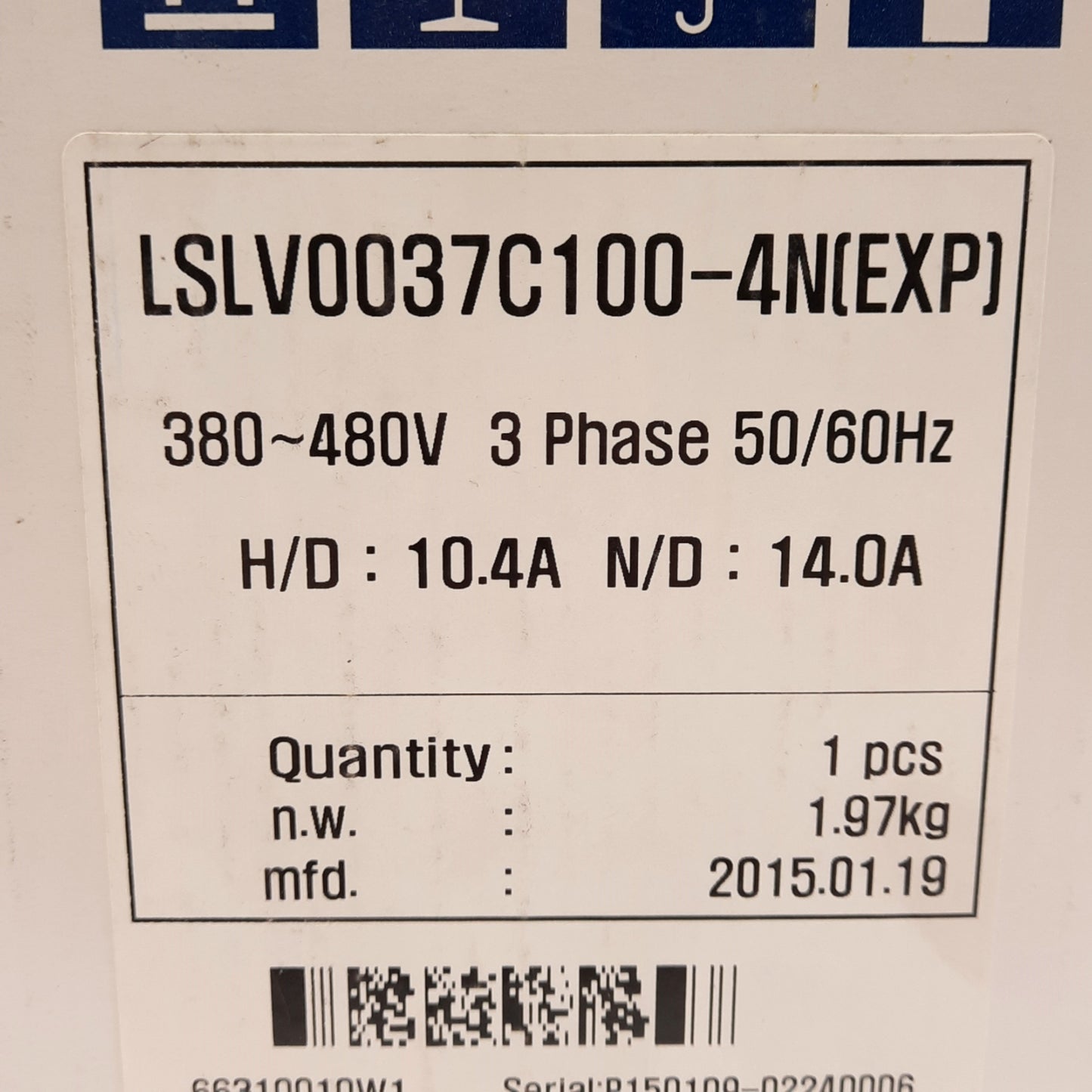 New LS LSLV0037C100-4N(EXP) Inverter, 3PH 380-480VAC Input, 380-480V Output, 6.1kVA