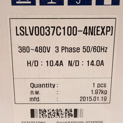 New LS LSLV0037C100-4N(EXP) Inverter, 3PH 380-480VAC Input, 380-480V Output, 6.1kVA