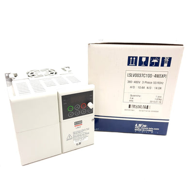 New LS LSLV0037C100-4N(EXP) Inverter, 3PH 380-480VAC Input, 380-480V Output, 6.1kVA