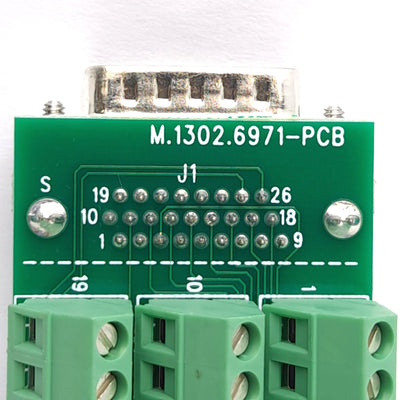 New Kollmorgen M.1302.6971 Breakout Board, 27 Screw Clamp Terminals to 26-Pin D-Sub