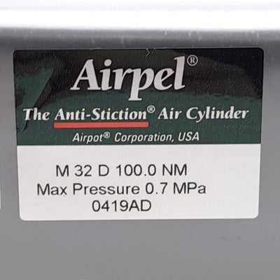 New Airpel M32D100.0NM Anti-Stiction Air Cylinder, 32.5mm Bore, 100mm Stroke, 0.7MPa