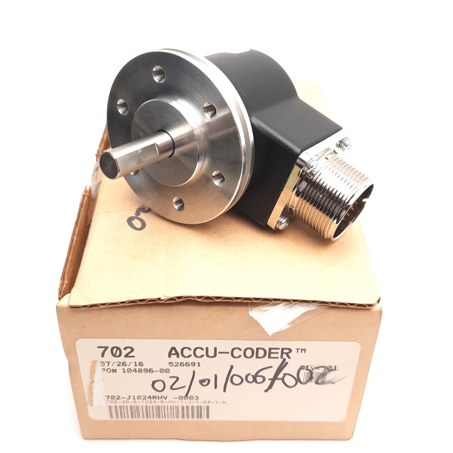 New Accu-Coder 702-30-S-1024-R-HV-1-J-1-SX-Y-N Rotary Encoder, 1024cpr, 5-28VDC