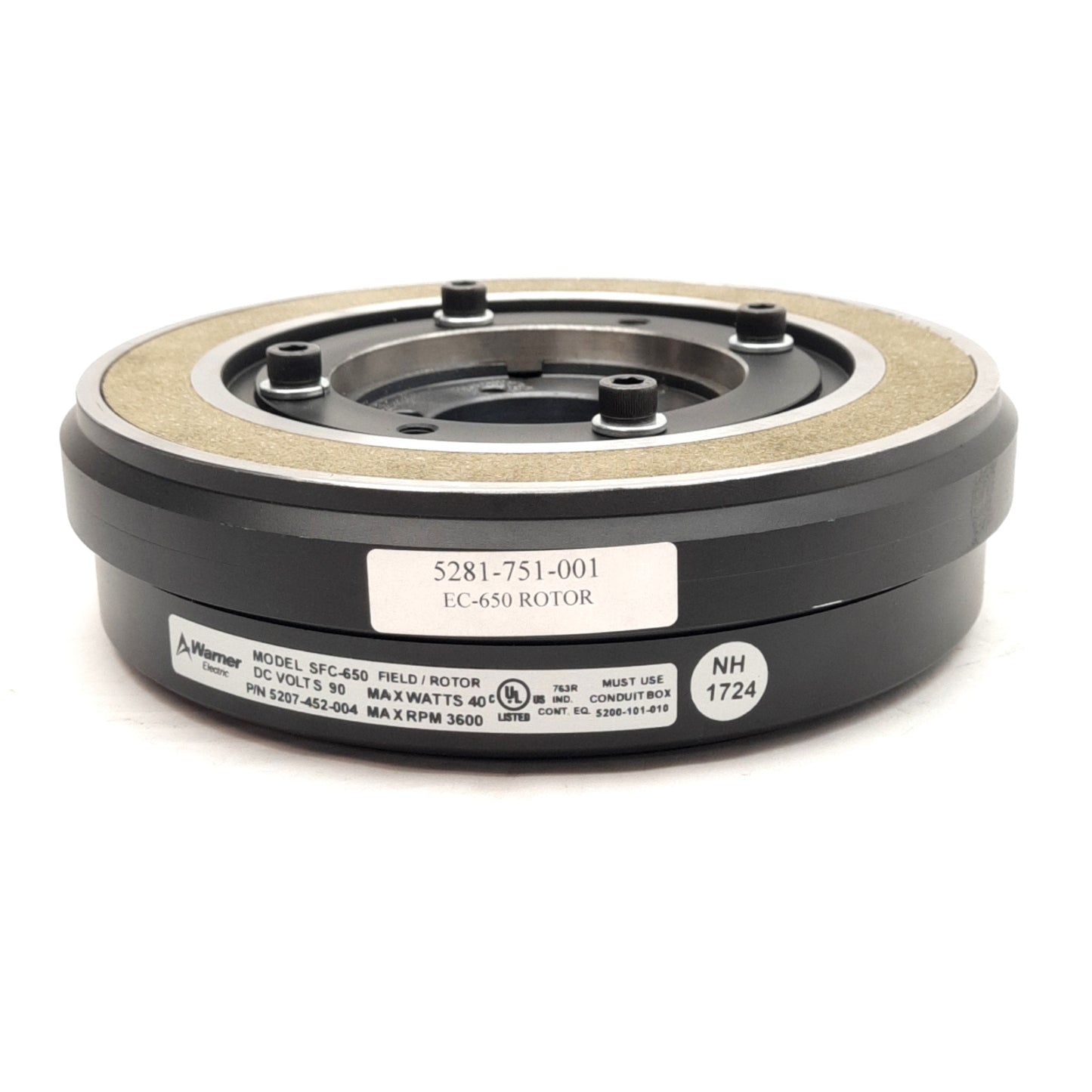 New Warner Electric 5207-452-004 Field and Rotor Assembly, 90VDC 40W, 3600RPM