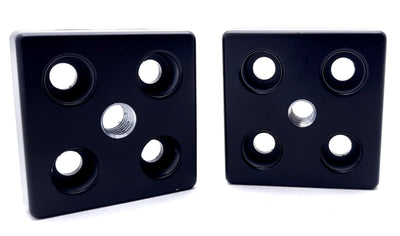 New Lot of 2 80/20 14037 Center Tap Base Plate Series 30 M10 x 1.50 60mm x 60mm