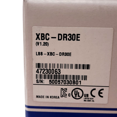 New LS XBC-DR30E XGB Series PLC Main Unit, 100-240VAC Supply, 24VDC Signal, 30 I/O