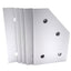 New – Open box Lot of 5 80/20 4346 45 Degree Angled Flat Plate 15 Series 4 Hole 4.5" x 3"