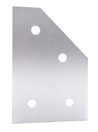 New – Open box Lot of 5 80/20 4346 45 Degree Angled Flat Plate 15 Series 4 Hole 4.5" x 3"