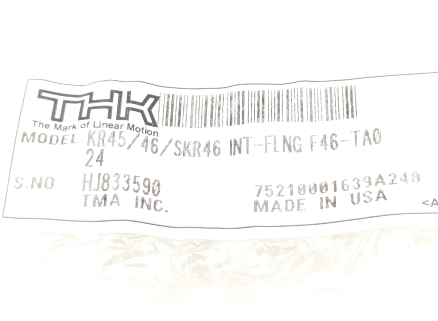New – Open box THK KR45/46/SKR46 INT-FLNG F46-TA024 Motor Flange, 70x70mm to 50x30mm, ø42mm