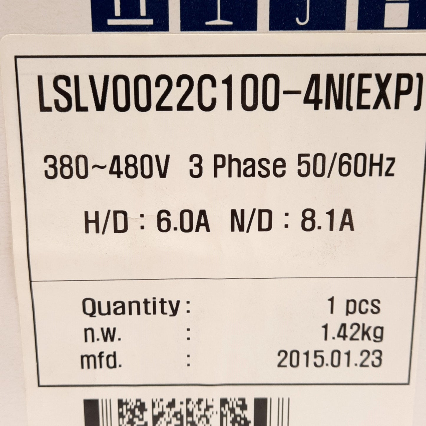 New LS LSLV0022C100-4N(EXP) Inverter, 3PH 380-480VAC Input, 0-480V Output, 4.2kVA