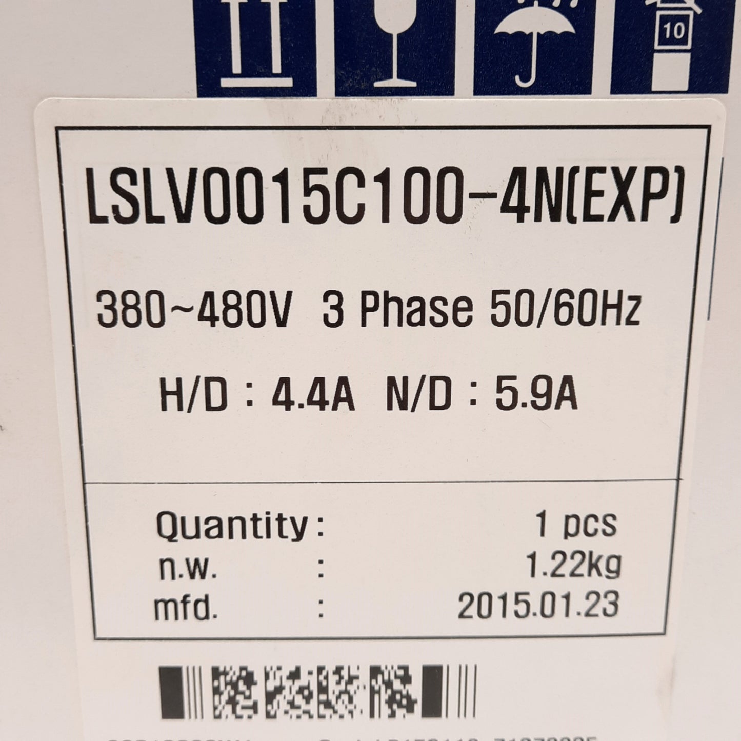 New LS LSLV0015C100-4N(EXP) Inverter, 3PH 380-480VAC Input, 0-480V Output, 3.0kVA