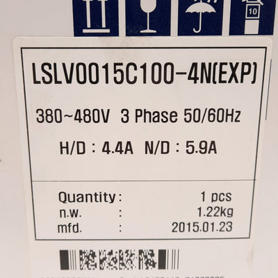 New LS LSLV0015C100-4N(EXP) Inverter, 3PH 380-480VAC Input, 0-480V Output, 3.0kVA