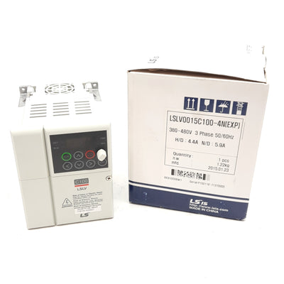 New LS LSLV0015C100-4N(EXP) Inverter, 3PH 380-480VAC Input, 0-480V Output, 3.0kVA