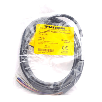 New Turck RKC 12T-2/S618 Cordset, M12 12-Pin Eurofast to Flying Leads, 2m Long
