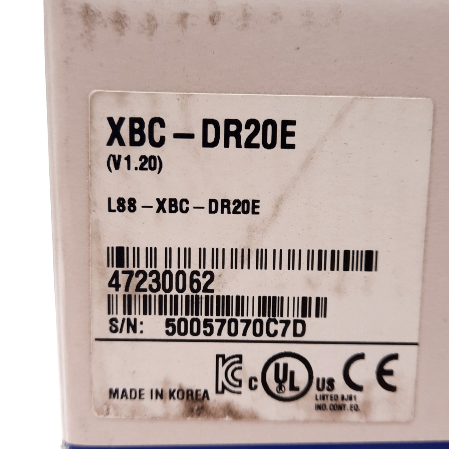 New LS XBC-DR20E XGB Series PLC Main Unit, 100-240VAC Supply, 24VDC Signal, 20 I/O