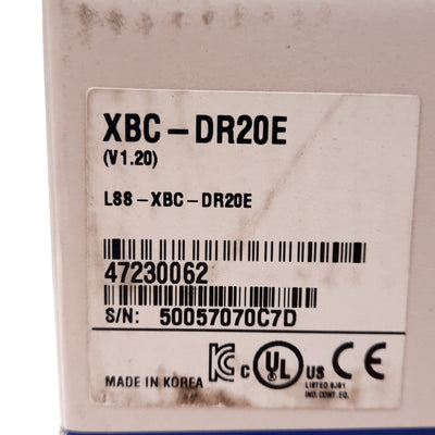 New LS XBC-DR20E XGB Series PLC Main Unit, 100-240VAC Supply, 24VDC Signal, 20 I/O