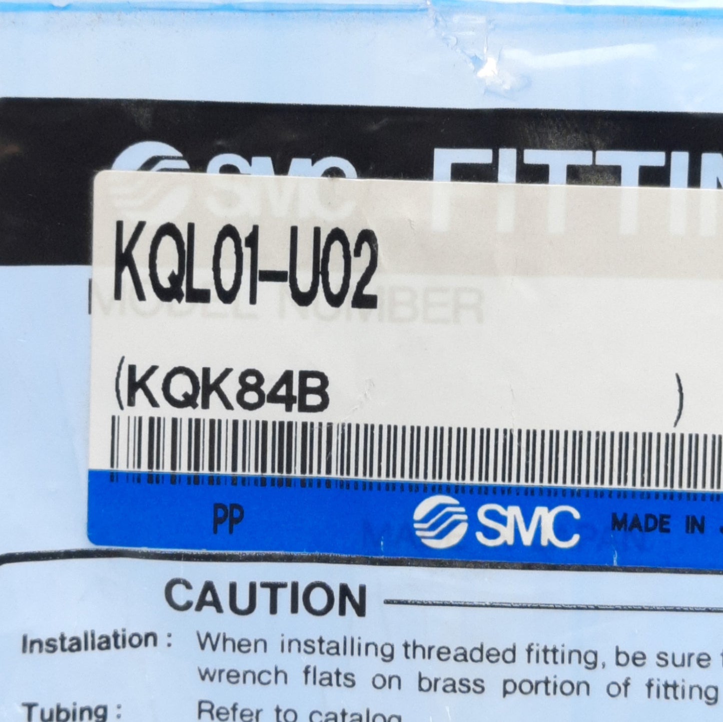 New Lot of 10 SMC KQL01-U02 Elbow Fittings 1/8" Tube to 1/4" Uni Thread, 1.0MPa Max