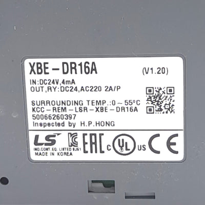 New LS XBE-DR16A PLC Expansion Module, 8-Point DC Input / 8-Point Relay Output