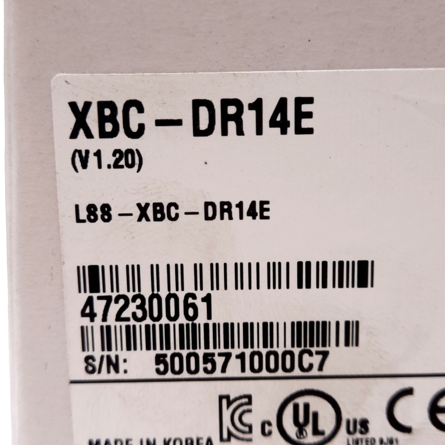 LS XBC-DR14E XGB Series PLC Main Unit, 100-240VAC supply, 24VDC Signal, 14 I/O