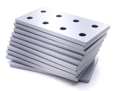 New Lot of 10 80/20 20-4165 Rectangular Flat Plate 20 Series 8 Hole 80mm x 40mm
