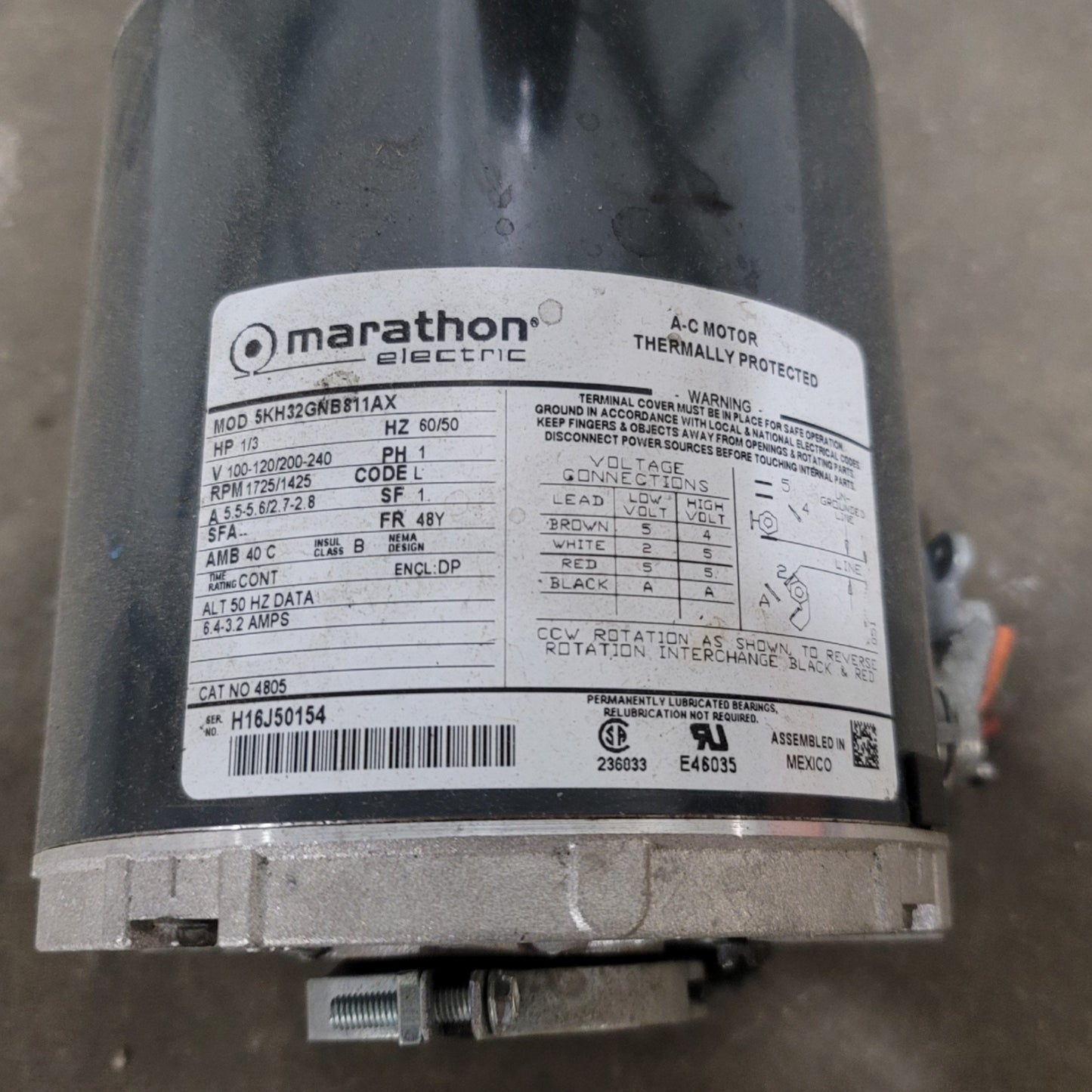 Used Fluid O Tech PA0700AN0FN0000 PA700A Rotary Vane Pump 240GPH, 1/2"NPT, 120/240VAC