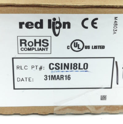 New – Open box Red Lion Controls CSINI8L0 Controller, 4-20mA Analog Input, 8-Channel, 24VDC